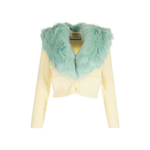 Gucci White Wool Cardigan